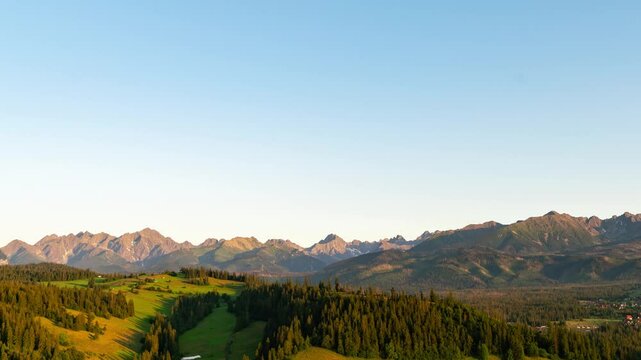 Zakopane Lush Greenery and Drifting Clouds Daytime Timelapse