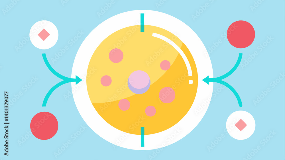 Poster brightening cycle a circular flow diagram showing the process of applying nanotechnologybased produc