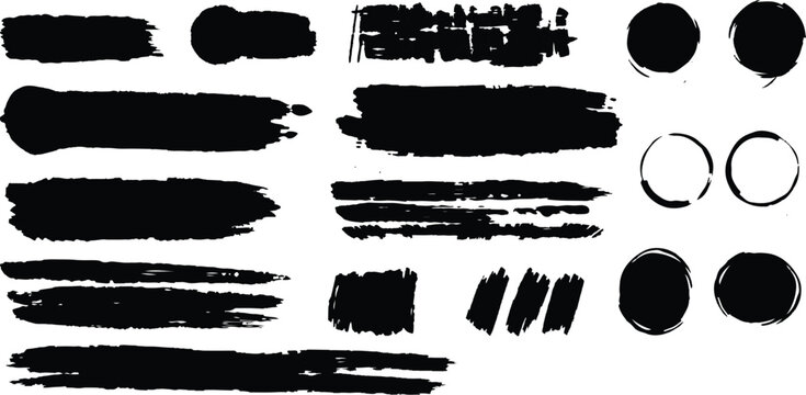 Mega Paint Brush Strokes Set - Vector Artistic Brushstrokes Collection for Digital & Print Design