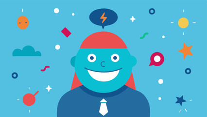 Embracing Imperfections An illustration of a character surrounded by quirky doodles and imperfections smiling proudly as they embrace their unique traits celebrating individuality.