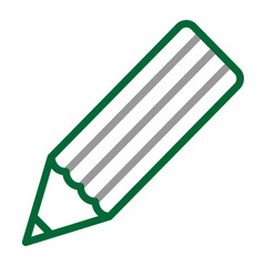 Pencil Vector Line Dark Green Grey Icon Design