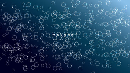 A lot of air bubbles, aqua and effervescent water fizz. Bubble underwater with dark background 