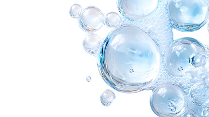 Professional Hyaluronic Serum Gel Texture Isolated on White Background