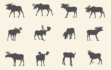 Moose silhouettes