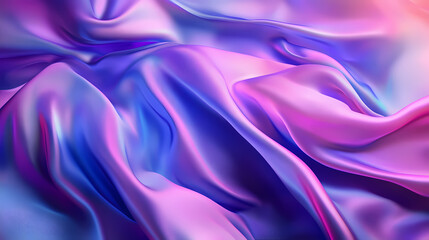 Fototapeta premium Elegant fabric texture with soft, flowing drapes in gentle hues. Enchanted Textile. Illustration