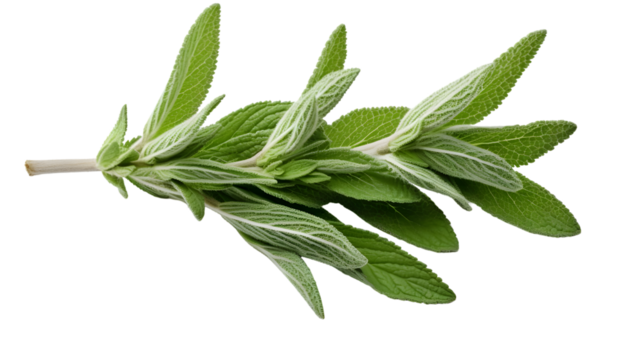 Fresh Mint and Rosemary Leaves on White Background - Herbal Ingredients for Culinary and Aromatherapy