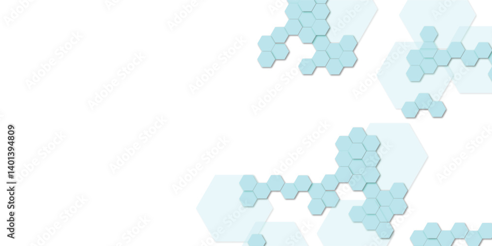 Aufkleber abstract geometric hexagon blue texture background pattern vector illustration background on transpa