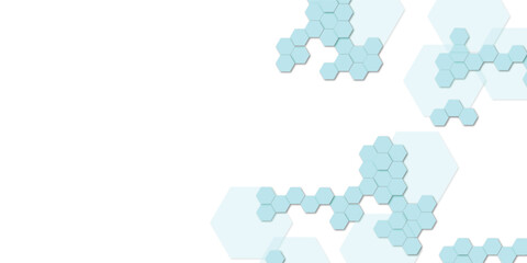 Abstract geometric hexagon blue texture background pattern vector illustration background on transparent.