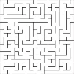 Complex Square Maze Puzzle Labyrinth Game, Pathfinding Challenge