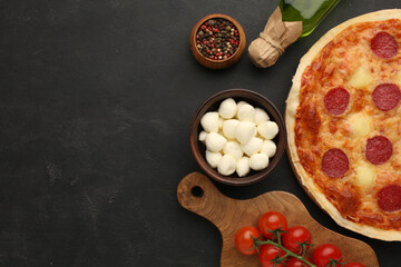 Delicious Pepperoni Pizza Slice Being Lifted From Wooden Board
