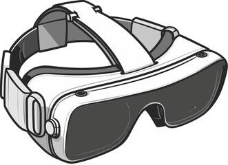 VR Headset with Controller PNG Virtual Reality Gaming System SVG