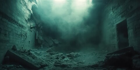 Mysterious dark alley background