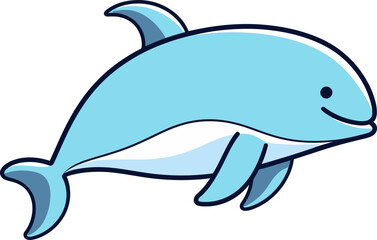 Obraz premium Whale Icon Illustration Whale Artwork in Ocean Vector