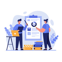 Construction team planning and discussing project details  