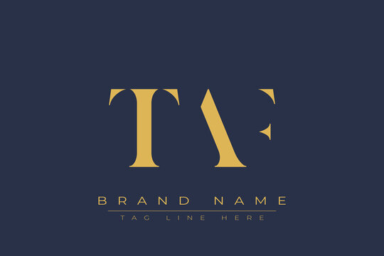 TAF abstract letter logo design. This logo is designed by three abstract letters.