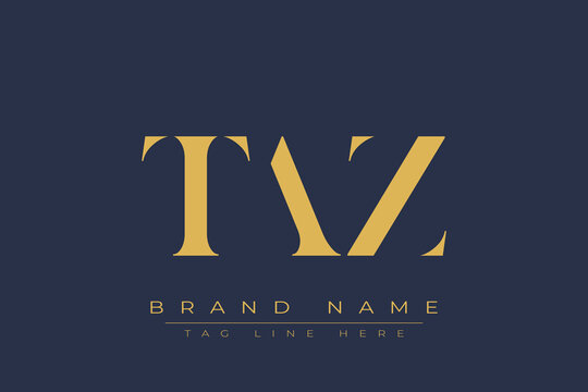 TAZ abstract letter logo design. This logo is designed by three abstract letters.