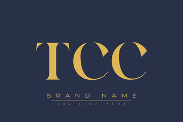 TCC abstract letter logo design. This logo is designed by three abstract letters.