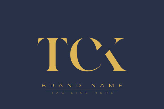 TCK abstract letter logo design. This logo is designed by three abstract letters.
