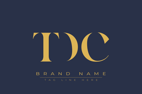 TDC abstract letter logo design. This logo is designed by three abstract letters.