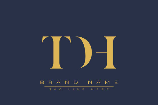 TDH abstract letter logo design. This logo is designed by three abstract letters.