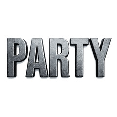 Party Text Typography, Colorful Vector Design, Celebration Word Art