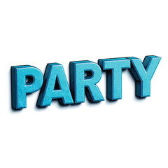 Party Text Typography, Colorful Vector Design, Celebration Word Art