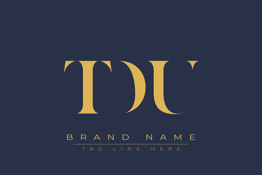 TDU abstract letter logo design. This logo is designed by three abstract letters.