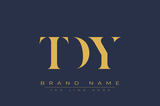 TDY abstract letter logo design. This logo is designed by three abstract letters.