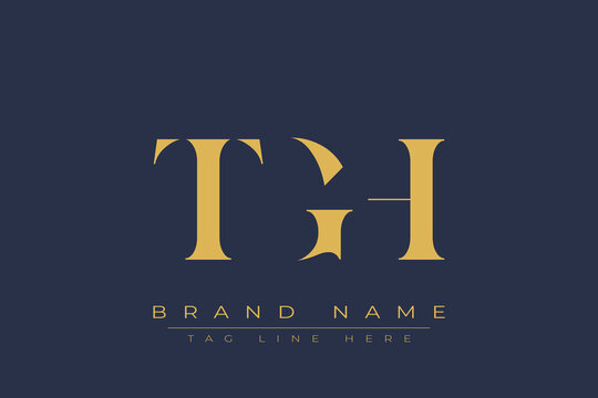 TGH abstract letter logo design. This logo is designed by three abstract letters.