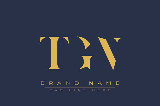 TGN abstract letter logo design. This logo is designed by three abstract letters.