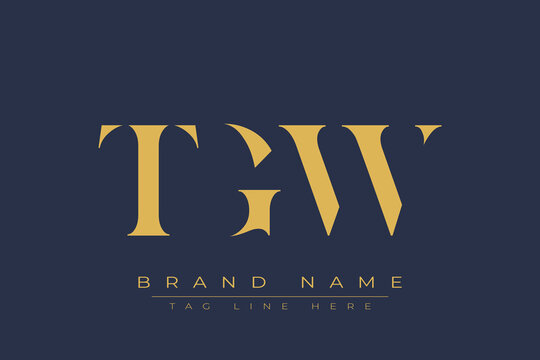 TGW abstract letter logo design. This logo is designed by three abstract letters.