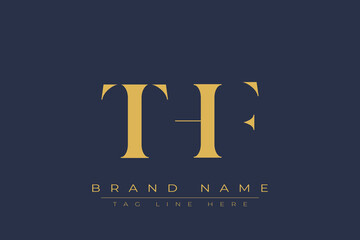 THF abstract letter logo design. This logo is designed by three abstract letters.