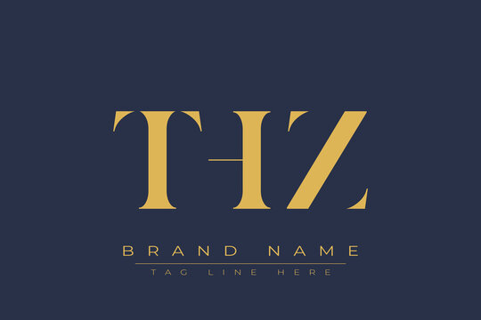 THZ abstract letter logo design. This logo is designed by three abstract letters.