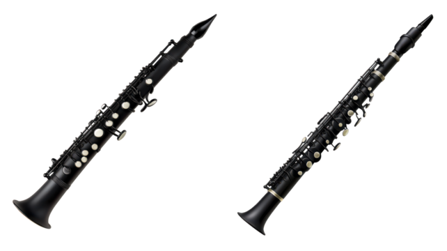 Elegant Woodwind Instrument Isolated on White Background Showcasing Detail and Craftsmanship