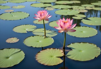 pink water lily