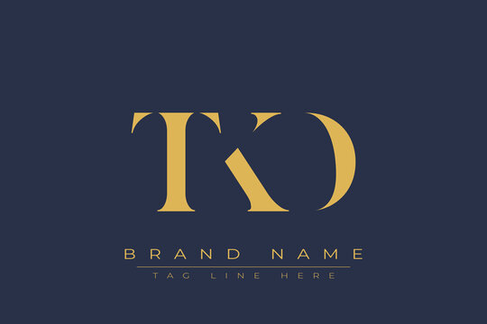 TKD abstract letter logo design. This logo is designed by three abstract letters.