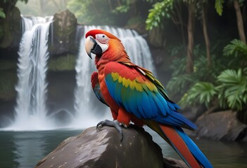 Obraz premium scarlet macaw parrot