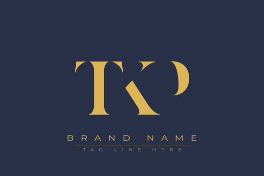 TKP abstract letter logo design. This logo is designed by three abstract letters.