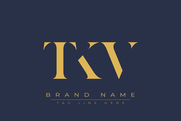 TKV abstract letter logo design. This logo is designed by three abstract letters.