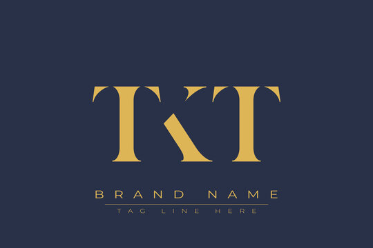 TKT abstract letter logo design. This logo is designed by three abstract letters.
