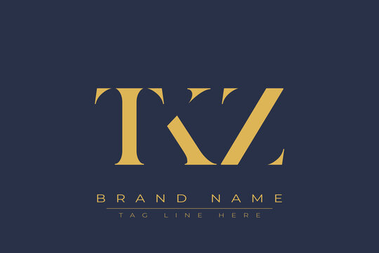 TKZ abstract letter logo design. This logo is designed by three abstract letters.