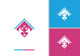 Simple, minimalist and elegant family home logo design