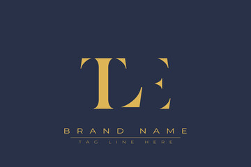 TLE abstract letter logo design. This logo is designed by three abstract letters.
