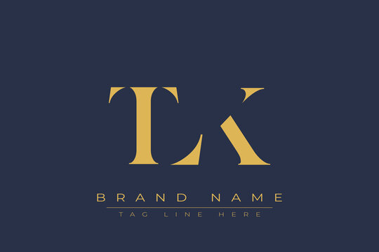 TLK abstract letter logo design. This logo is designed by three abstract letters.