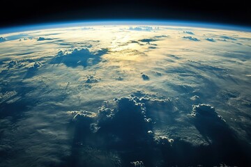 aerial view of the earth from space