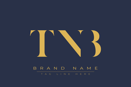 TNB abstract letter logo design. This logo is designed by three abstract letters.