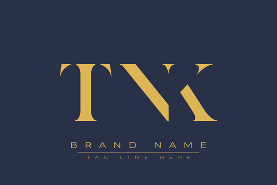 TNK abstract letter logo design. This logo is designed by three abstract letters.