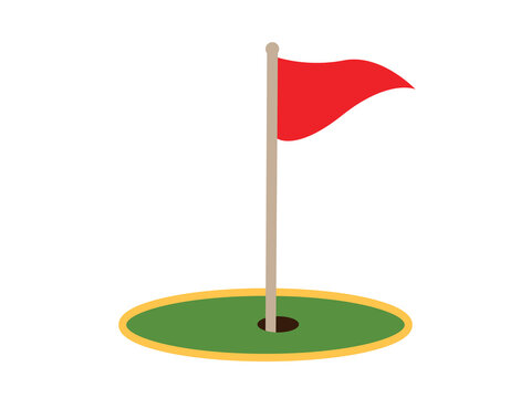 golf flag in color