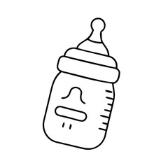 baby bottle icon, baby bottle line art - simple line art of baby bottle, perfect for baby bottle logos and icons