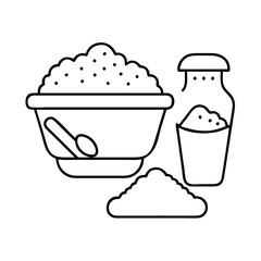 bath salts icon, bath salts line art - simple line art of bath salts, perfect for bath salts logos and icons